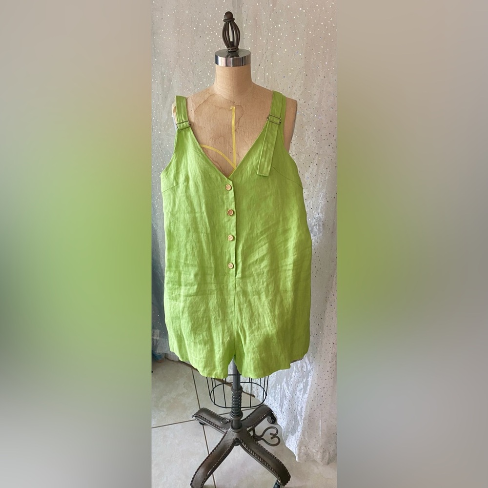Lime green romper from SEEK the label.
